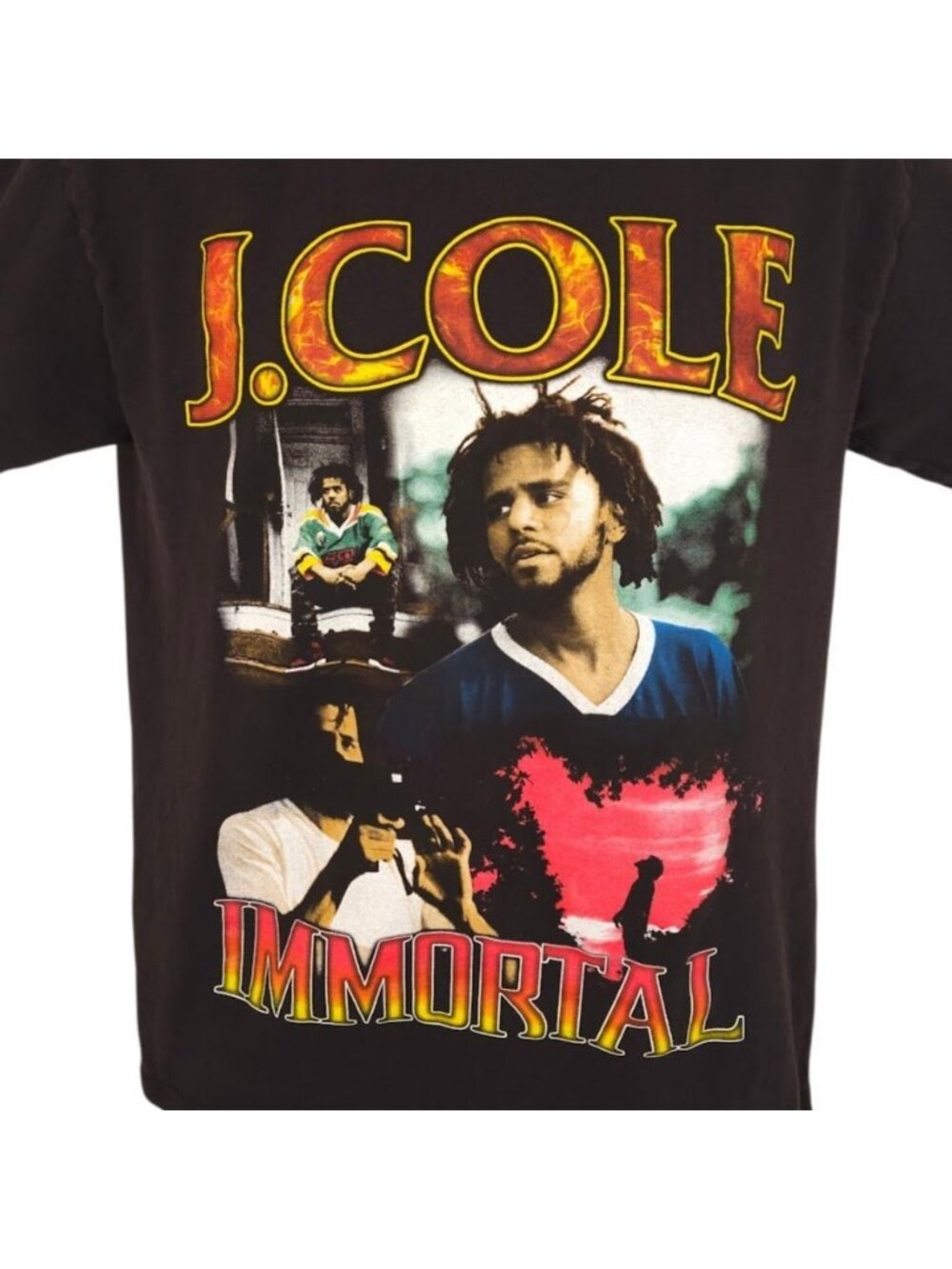 J Cole Shirt Mens Size Medium Black Immortal Rap Hip Hop